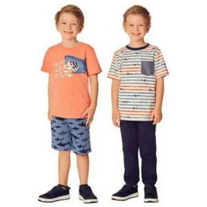 Headquarters Little Boy's 4 Piece Outfit Set, ORANGE SHARK, 5